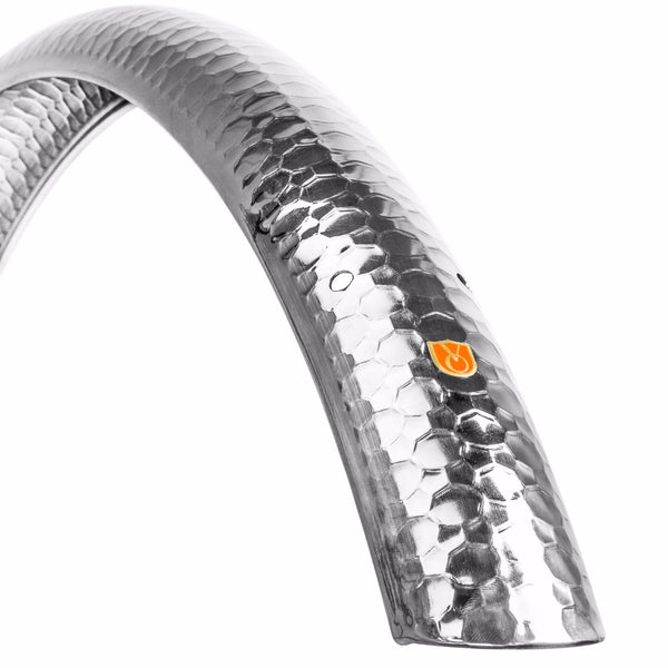 Velo Orange Hammered Aluminium 70x45 Mudguards Set in Silver