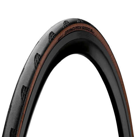 Continental Grand Prix 5000S Tubeless Ready Tyre - Black/Transparent - Tan Wall - 650 x 30B