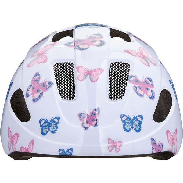 Lazer NutZ 2.0 KinetiCore Kids Bicycle Helmet in White with Butterflies