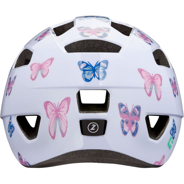 Lazer NutZ 2.0 KinetiCore Kids Bicycle Helmet in White with Butterflies