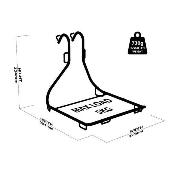 Jack The Bike Rack, Front Rack and Fittings in Silver