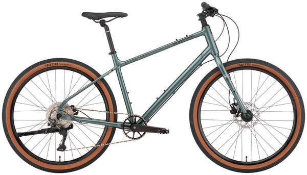 Kona Dew Plus Hybrid Bike in Gloss Green