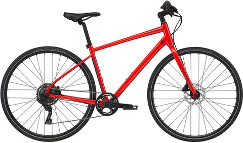 Cannondale Quick 4 Disc Hybrid Bike in Red