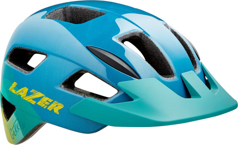 Lazer Gekko Kids (50-56cm) Bike Helmet in Blue/Green/Yellow