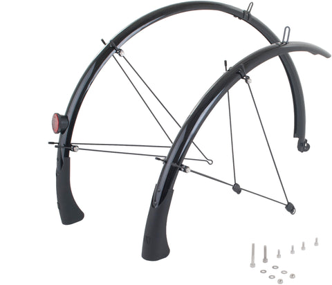 M:Part Primoplastics Mudguards with Stainless Fixings in Black