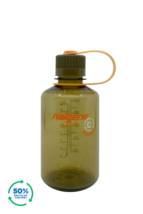 Nalgene 16oz Water Bottle Olive Green