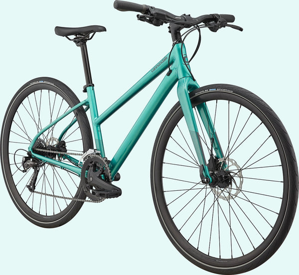 Cannondale Quick 3 Remixte Women's Hybrid Bike in Turquoise