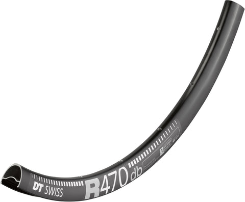 DT Swiss R 470 DB Presta-Drilled Disc Brake Rim in Black