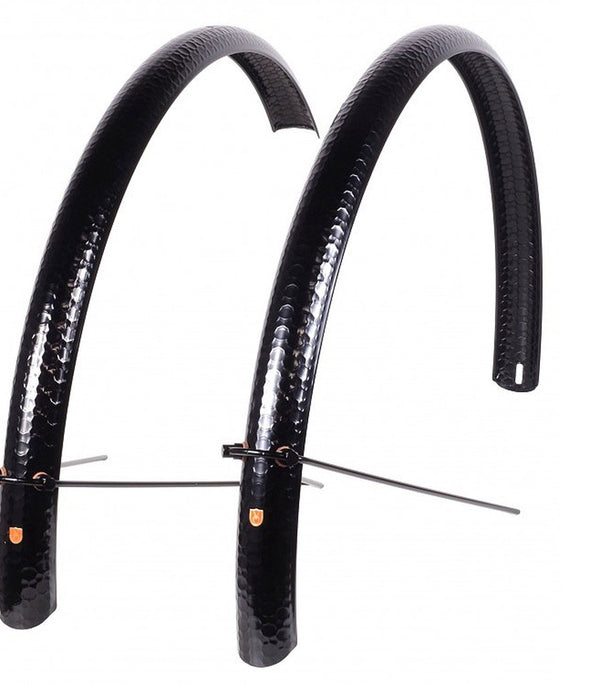 Velo Orange Hammered Aluminium 700x45 Mudguard Set in Black (Noir)