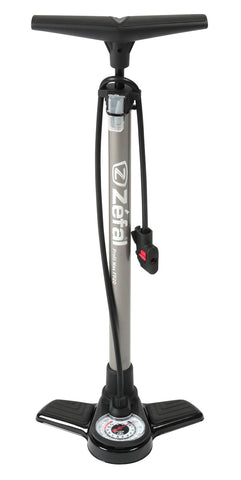 Zefal Max FP20 Track Pump With Gauge in Silver