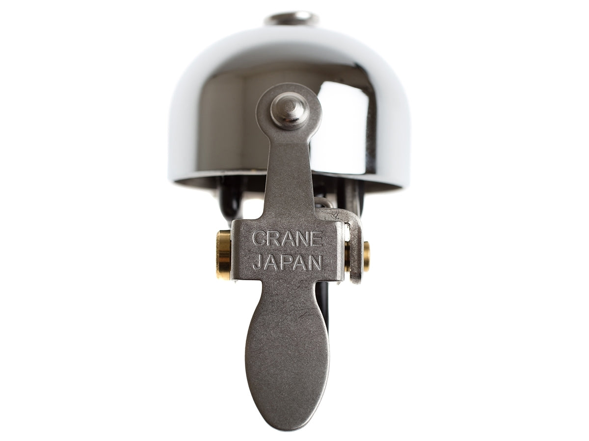 Crane Bell Co. E-NE Fahrradklingel mit Clamp Band Mount Chrome Crane Bell Co. E-NE Fahrradklingel mit Clamp Band Mount Chrome