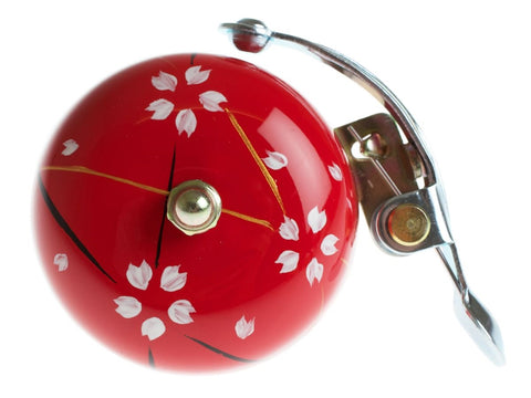 Crane Hand Painted Bicycle Bell - Red Spring