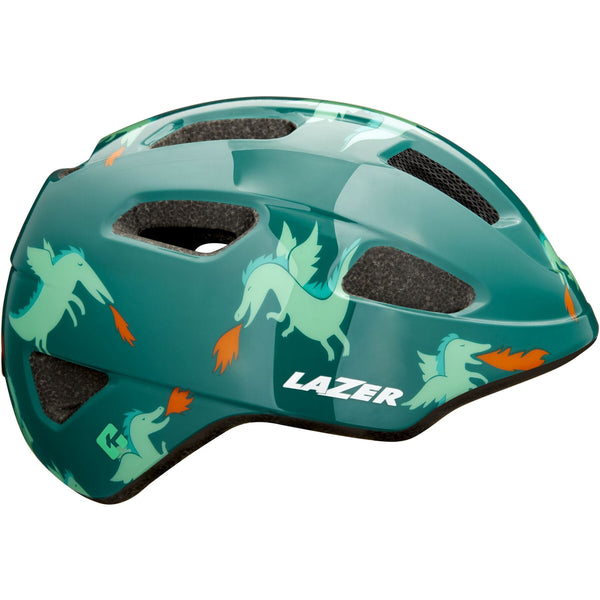 Lazer NutZ KinetiCore Kids Bicycle Helmet in Green (Dragons)