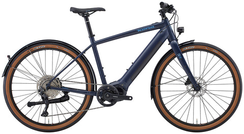 Kona Dew-E DL Electric Commuter/Gravel Bike in Blue