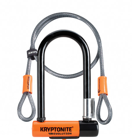 Kryptonite Evolution Mini 7 'Sold Secure Gold' Lock with Cable