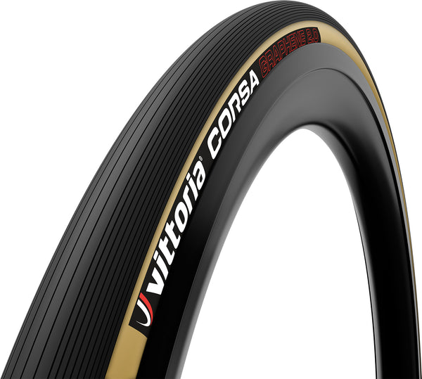 Vittoria Corsa Folding Tyres in Black / Tan